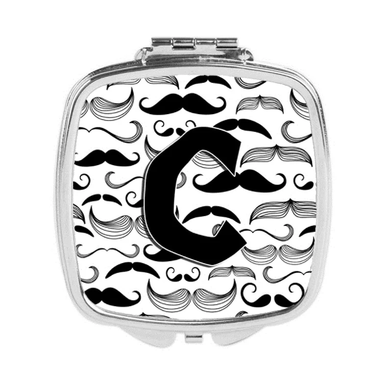 Carolines Treasures CJ2009-CSCM Letter C Moustache Initial Compact Mirror