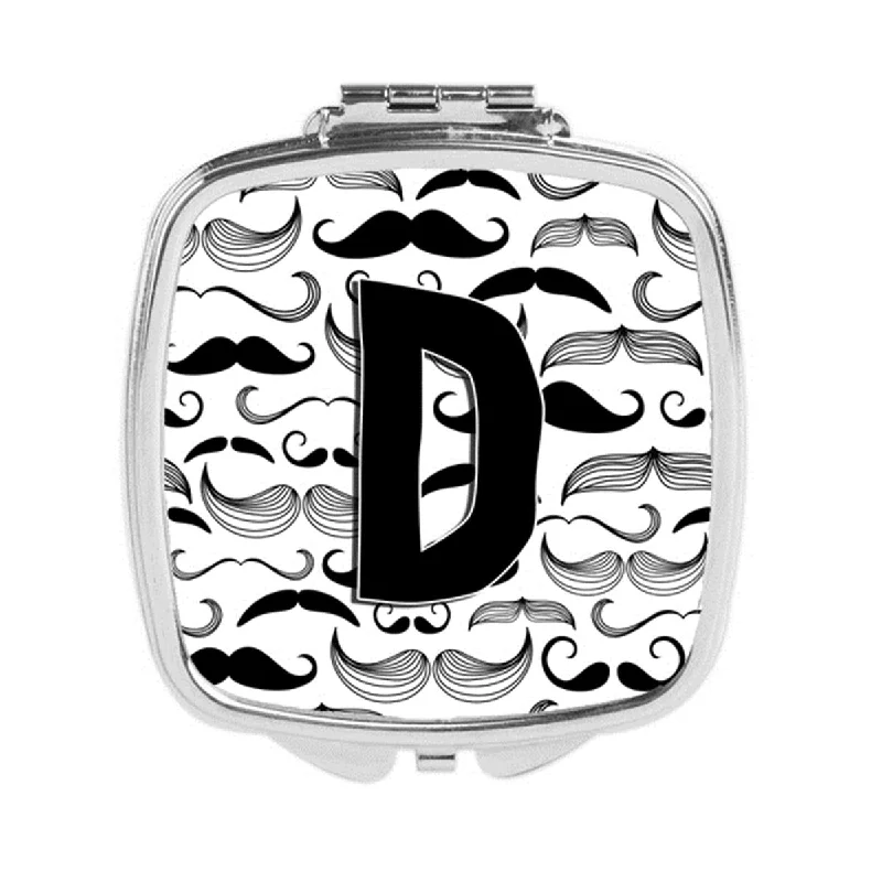 Carolines Treasures CJ2009-DSCM Letter D Moustache Initial Compact Mirror