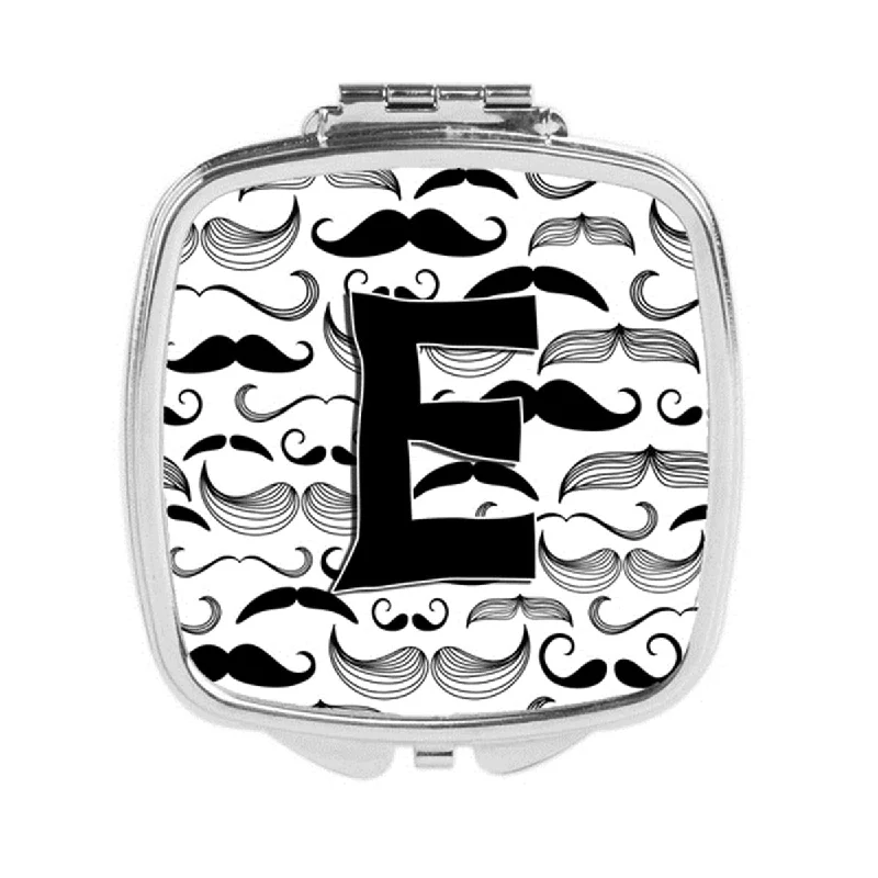 Carolines Treasures CJ2009-ESCM Letter E Moustache Initial Compact Mirror