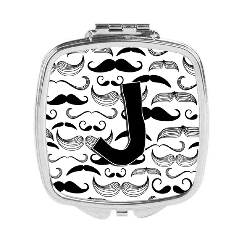 Carolines Treasures CJ2009-JSCM Letter J Moustache Initial Compact Mirror