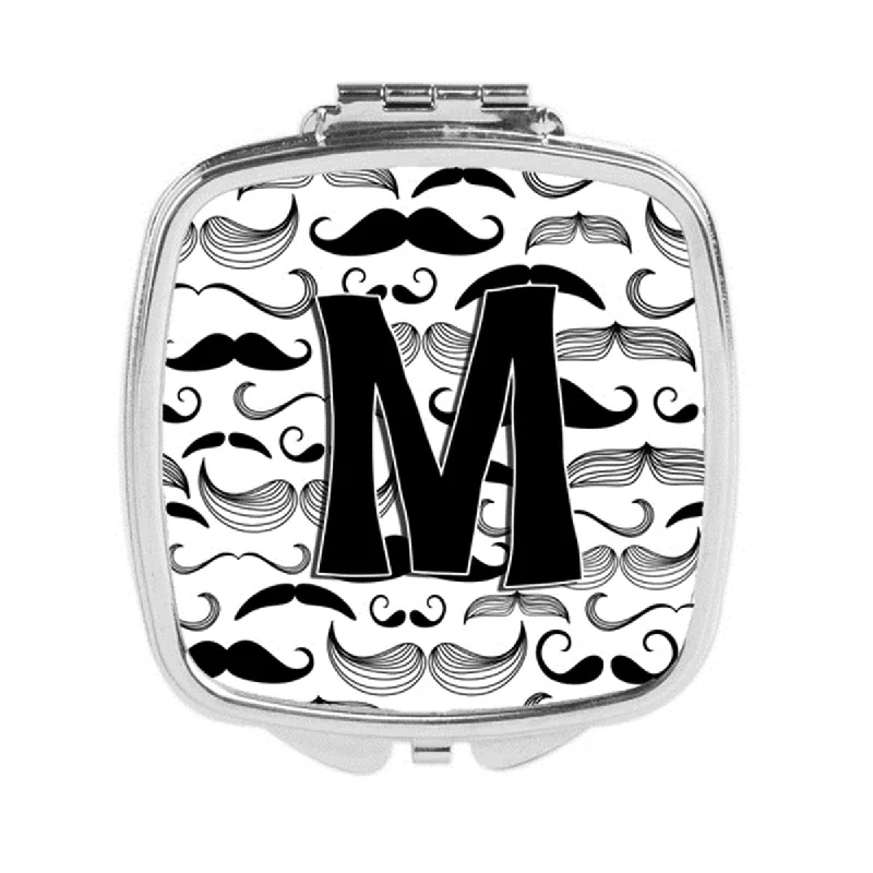 Carolines Treasures CJ2009-MSCM Letter M Moustache Initial Compact Mirror