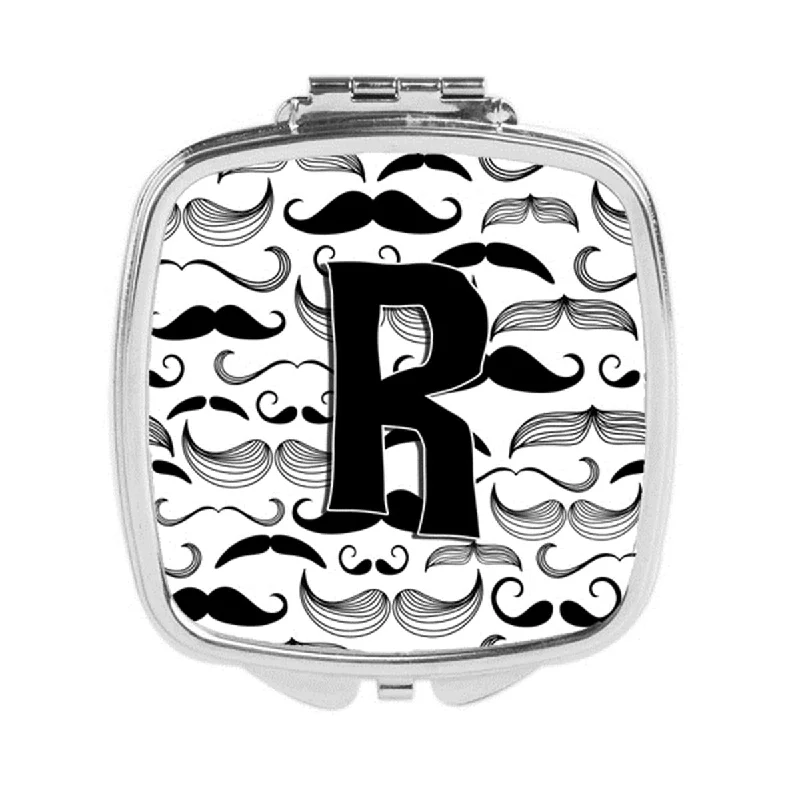 Carolines Treasures CJ2009-RSCM Letter R Moustache Initial Compact Mirror