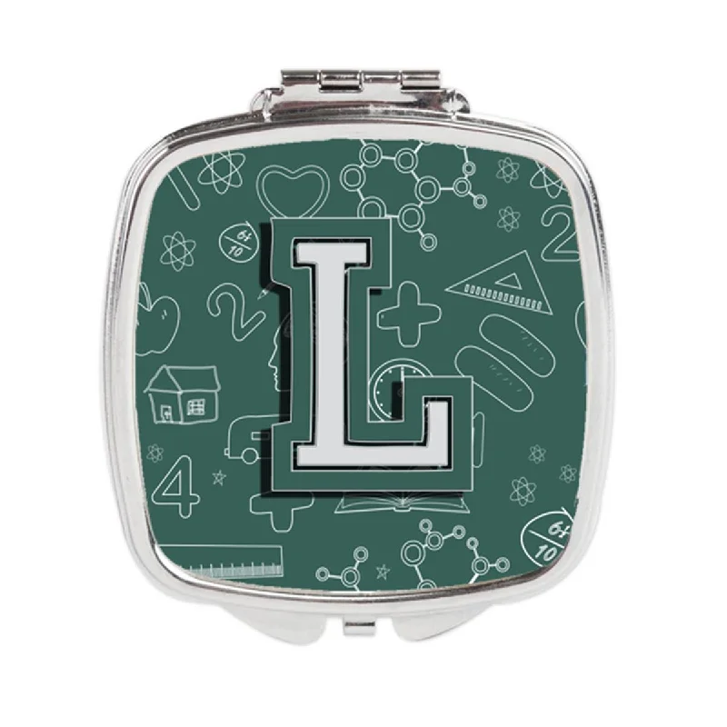 Carolines Treasures CJ2010-LSCM Letter L Back to School Initial Compact Mirror