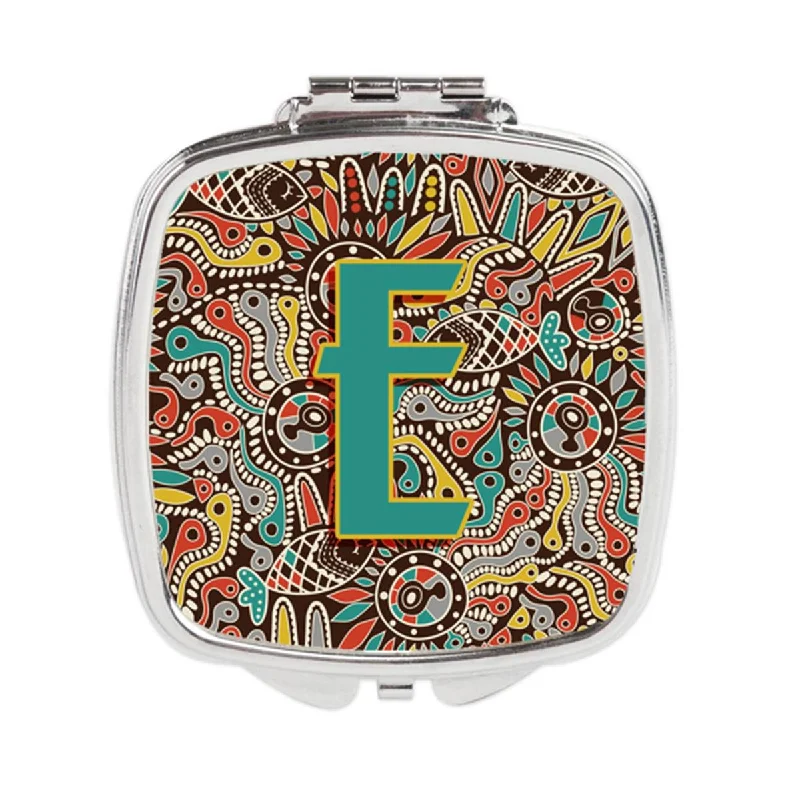 Carolines Treasures CJ2013-ESCM Letter E Retro Tribal Alphabet Initial Compact Mirror