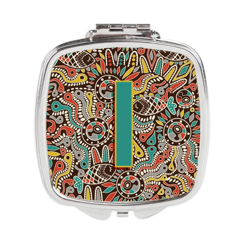 Carolines Treasures CJ2013-ISCM Letter I Retro Tribal Alphabet Initial Compact Mirror