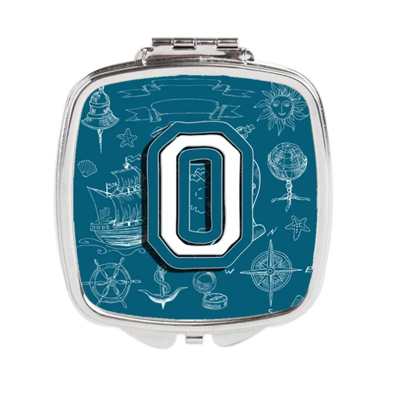 Carolines Treasures CJ2014-OSCM Letter O Sea Doodles Initial Alphabet Compact Mirror