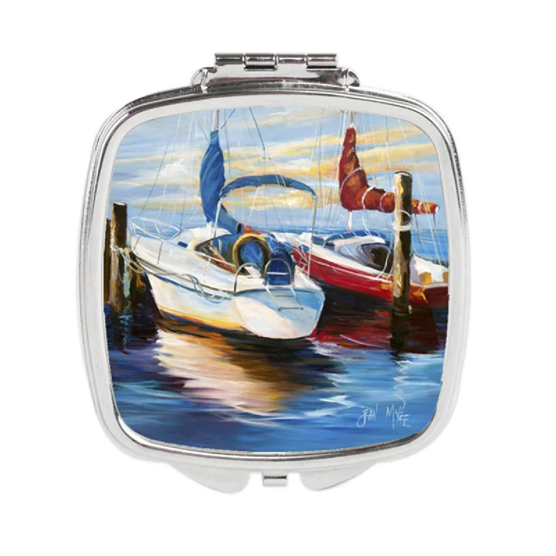 Carolines Treasures JMK1242SCM Symmetry Sailboats Compact Mirror