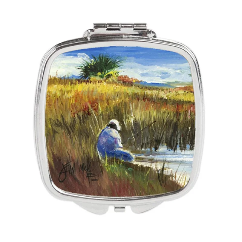 Carolines Treasures JMK1274SCM Fishing on the Bank Compact Mirror