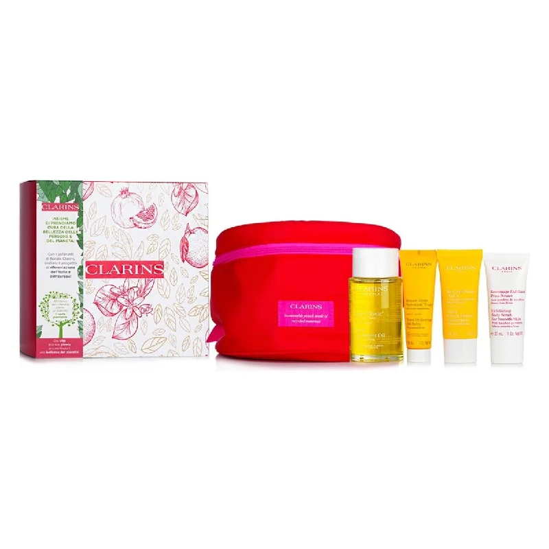 Clarins  Spa at Home Gift Set - 4 Piece with 1 Bag