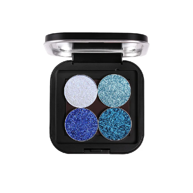 DE'LANCI Snow Kingdom 4-Color Polarized Holographic Eyeshadow Palette T4231