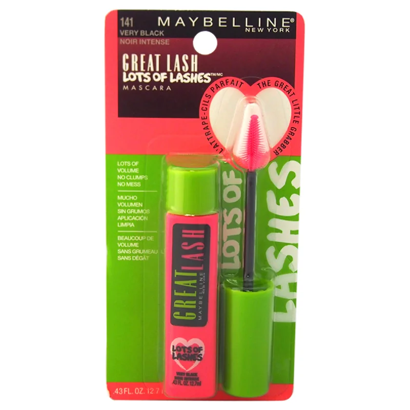 Great Lash Lots Of Lashes Mascara - 141 Very Black by Maybelline for Women - 0.43 oz Mascara