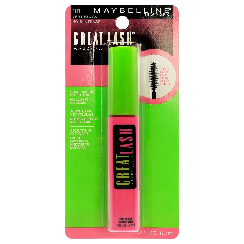 Great Lash Mascara - # 101 Very Black by Maybelline for Women - 0.43 oz Mascara