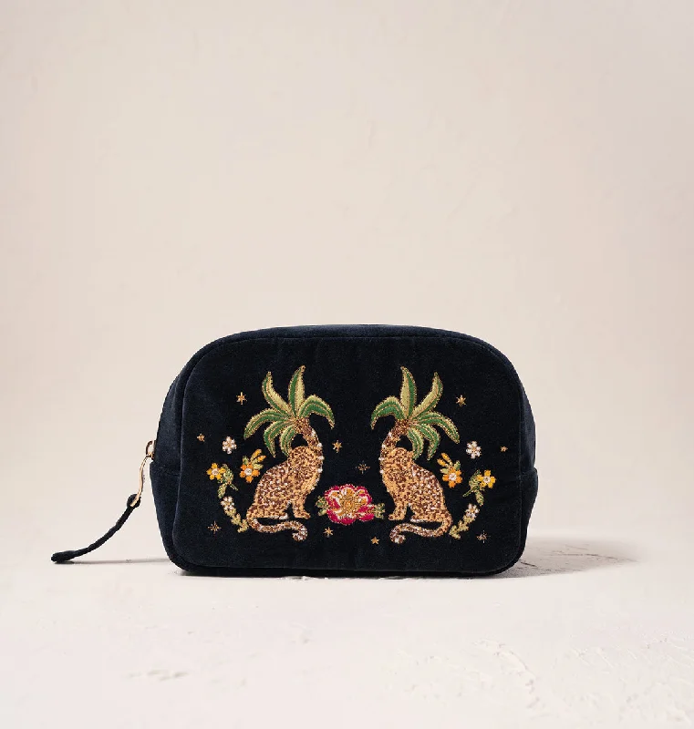 Tropical Jaguar Makeup Bag