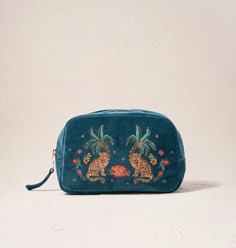 Tropical Jaguar Makeup Bag