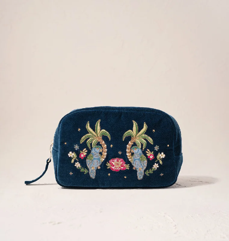 Tropical Parrot Makeup Bag