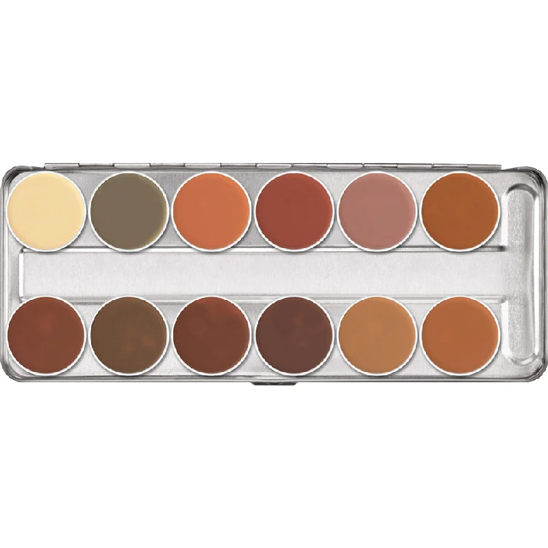 Kryolan Dermacolor Camouflage Creme 12 Color Palette 75004B