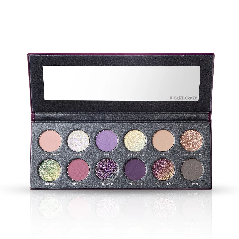 KRYPTEIN COSMETICS VIOLET CRAZY 12-Color Chameleon Eyeshadow Palette T4215