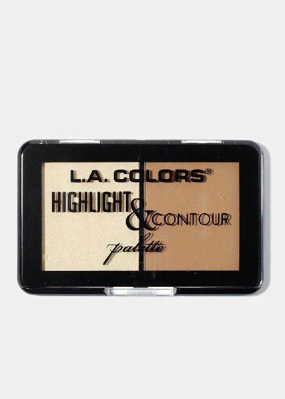 L.A. Colors Highlight & Contour Palette- Light to Medium