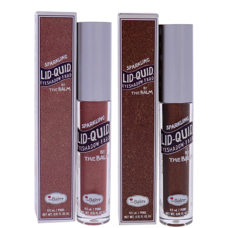 Lid-Quid Sparkling Liquid Eyeshadow Kit by the Balm for Women - 2 Pc Kit 0.15 oz Eye shadow - Irish Coffee, 0.15 oz Eye Shadow - Bellini