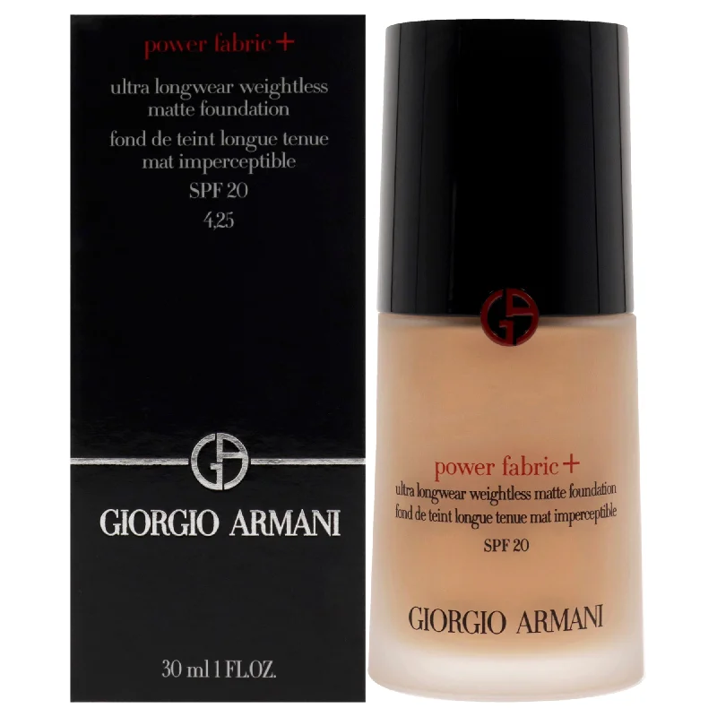 Power Fabric Plus Longwear Weightless Matte Foundation SPF 20 - 4.25 by Giorgio Armani for Women - 1 oz Foundation