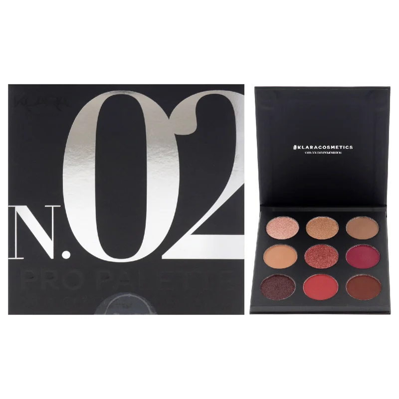 Pro Eyeshadow Palette - N.02 by Klara for Women - 0.38 oz Eye Shadow