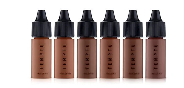 Temptu Perfect Canvas Hydra Lock Airbrush Foundation 6 pack Tan/ Deep