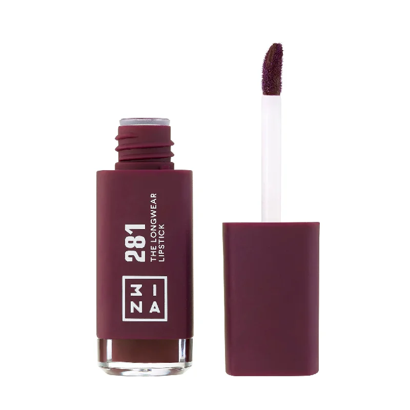 The Longwear Lipstick - 281 Aubergine by 3Ina for Women - 0.20 oz Lipstick