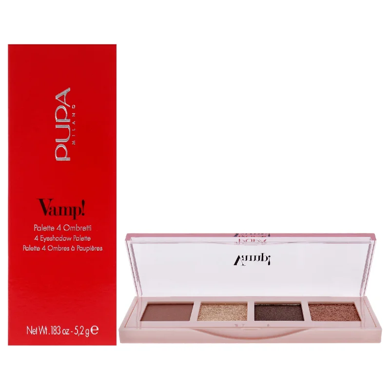 Vamp! 4 Eyeshadow Palette - 002 Gold Bronze by Pupa Milano for Women - 0.183 oz Eye Shadow