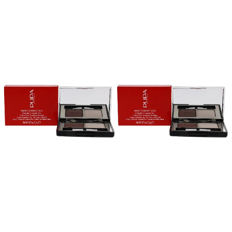 Vamp! Compact Duo Eyeshadow - 006 Brown Vanilla by Pupa Milano for Women - 0.078 oz Eye Shadow - Pack of 2