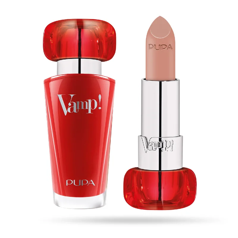 Vamp! Extreme Colour Lipstick with Plumping Treatment - 100 Naked Skin by Pupa Milano for Women - 0.1