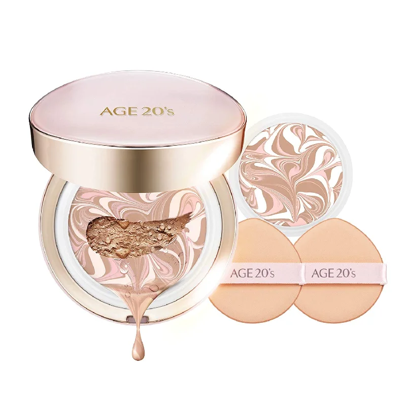 AGE 20's Signature 3-Color Moisturizing Air Cushion Foundation With Refill (Pink Box) T1969