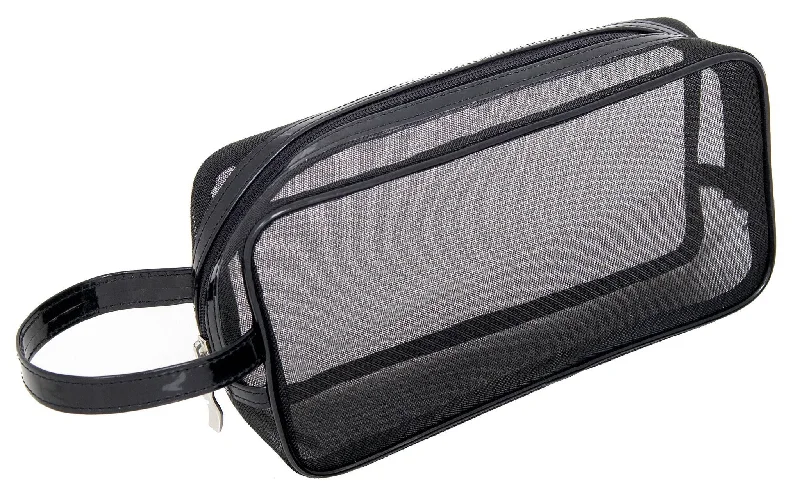 Black Mesh Makeup Bag