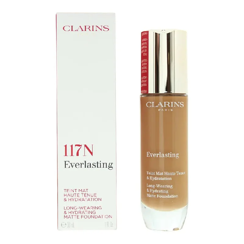 Clarins Everlasting Long Wearing  Hydrating 117N Hazelnut Foundation 30ml