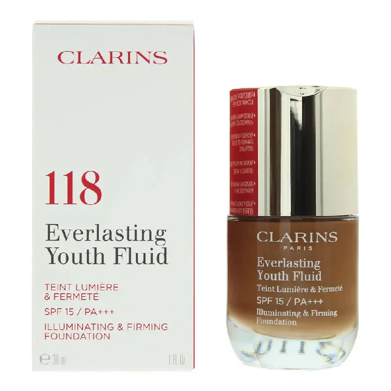 Clarins Everlasting Youth Fluid 118 Sienna Foundation 30ml