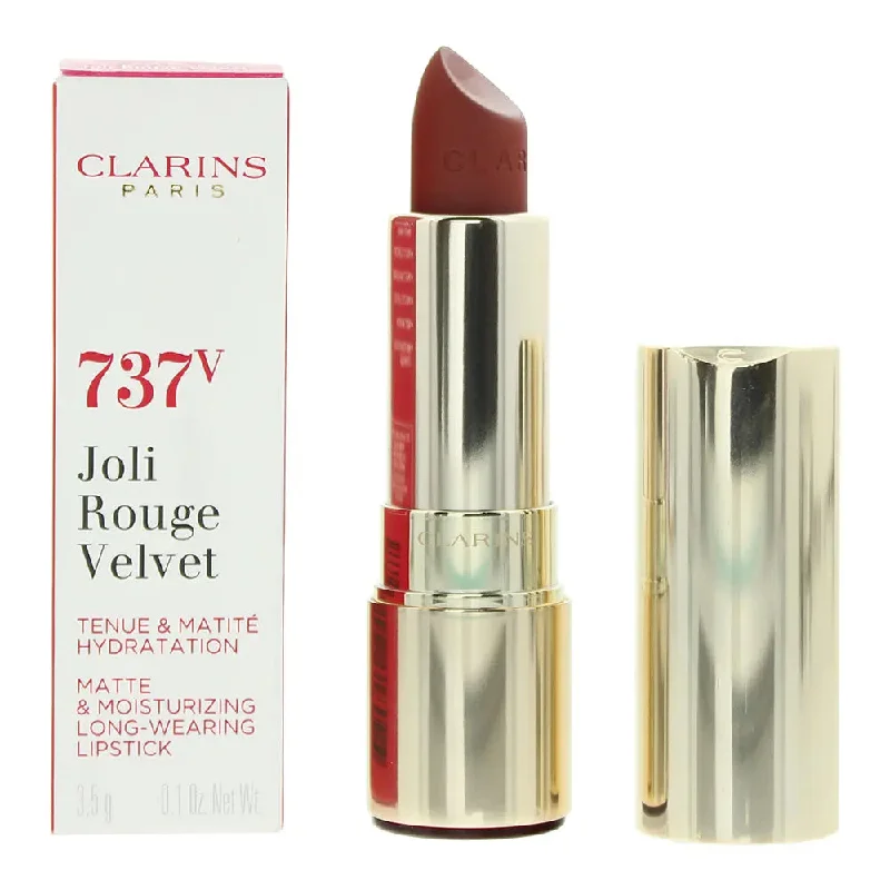 Clarins Joli Blush Velvet Matte  Moisturizing Long-Wear 737V Spicy Cinamon Lipstick 3.5g