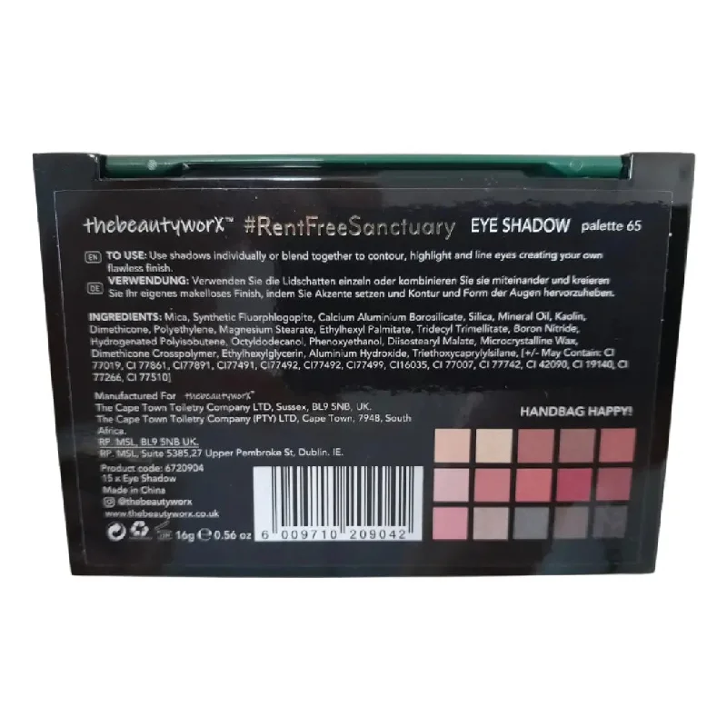 thebeautyworx Pressed Powder 15 Eye Shadow Palette - #65 RentFreeSanctuary