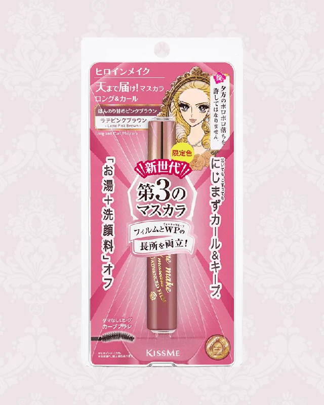 KISSME Heroine Make Long & Curl Mascara Advanced Film #52 Latte Pink Brown