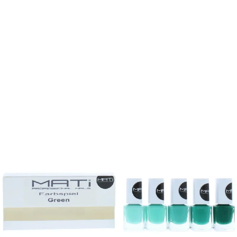 Mati 5 X Green Nail Polish 5ml