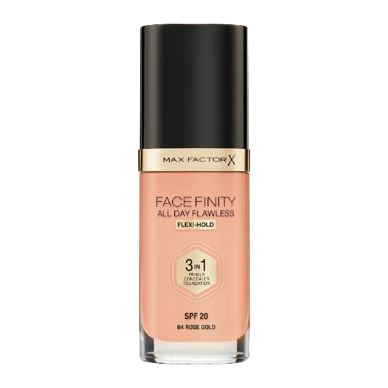 Max Factor Face Finity All Day Flawless 3 In 1 64 Rose Gold Foundation 30ml