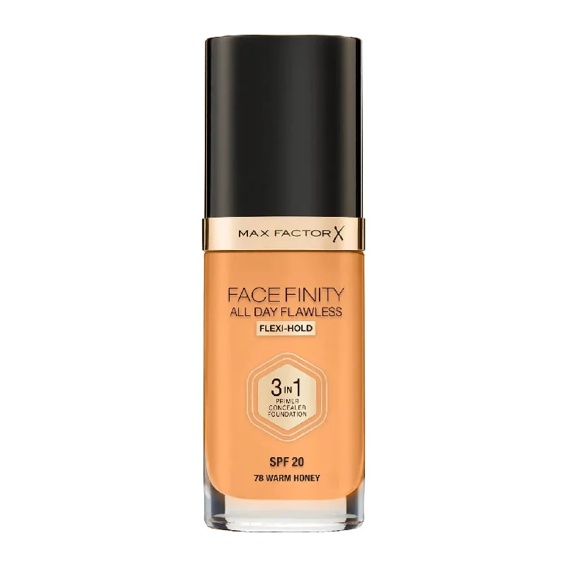 Max Factor Face Finity All Day Flawless 3 In 1 78 Warm Honey Foundation 30ml