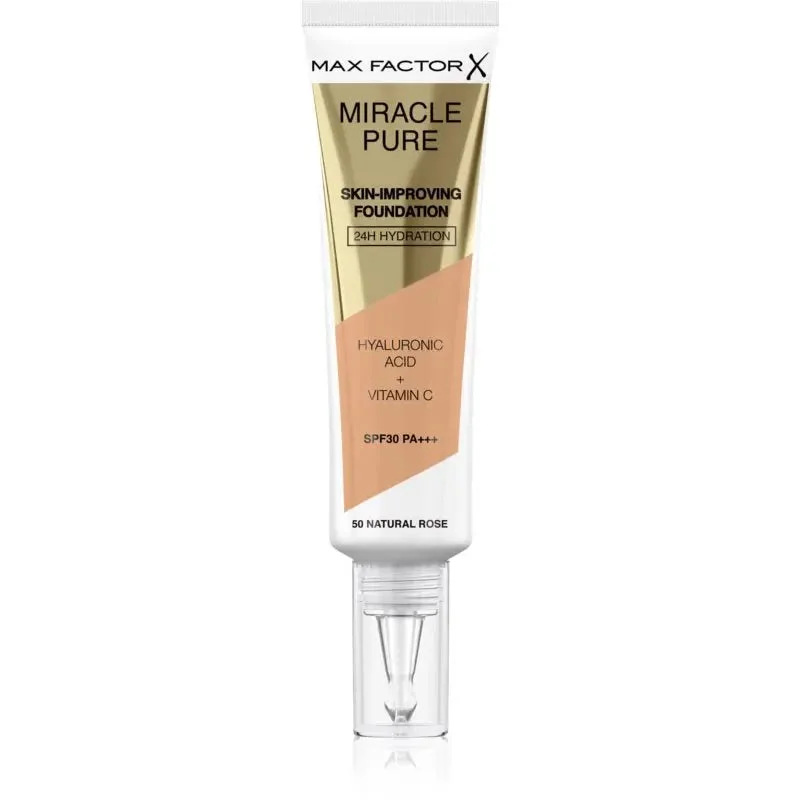 Max Factor Miracle Pure Skin Improving 24H Hydration 50 Natural Rose Foundation 30ml