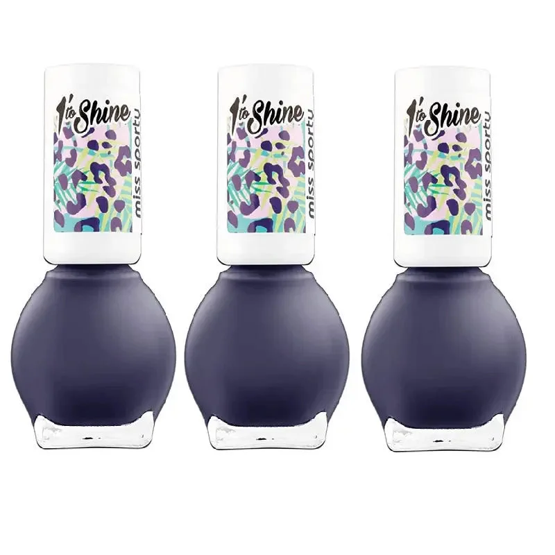 MISS SPORTY LASTING COLOUR SHINE NAIL POLISH 7ML SHADE 090 SET OF 3