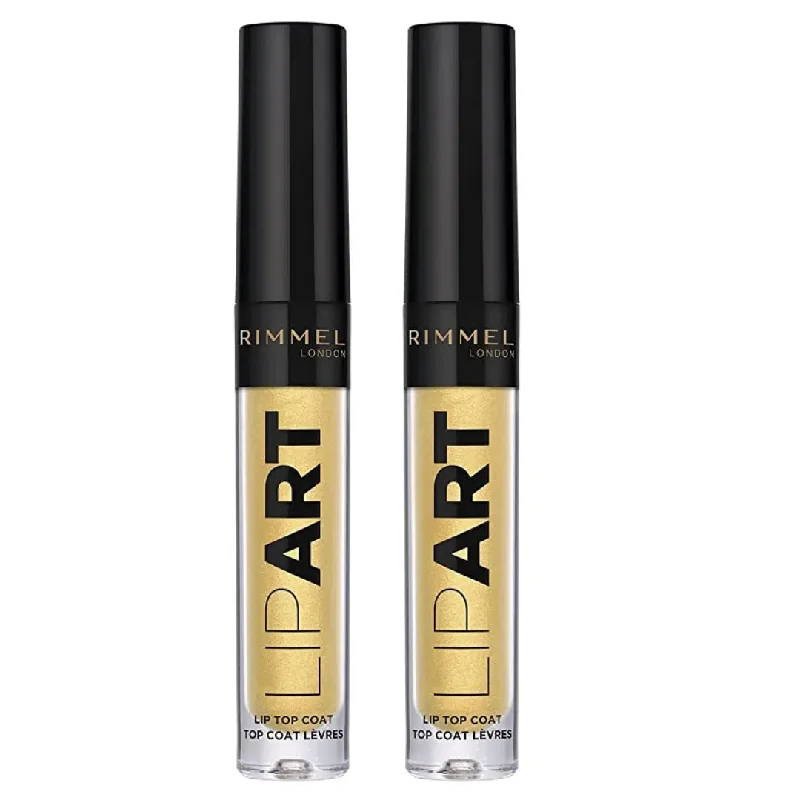 Rimmel London Lip Art Lip Top Coat 2ml - 020 Gold ( SET OF 2 )