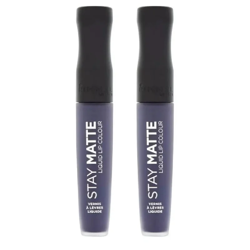 RIMMEL STAY MATTE LIQUID LIP COLOUR 830 BLUE IRIS ( SET OF 2 )