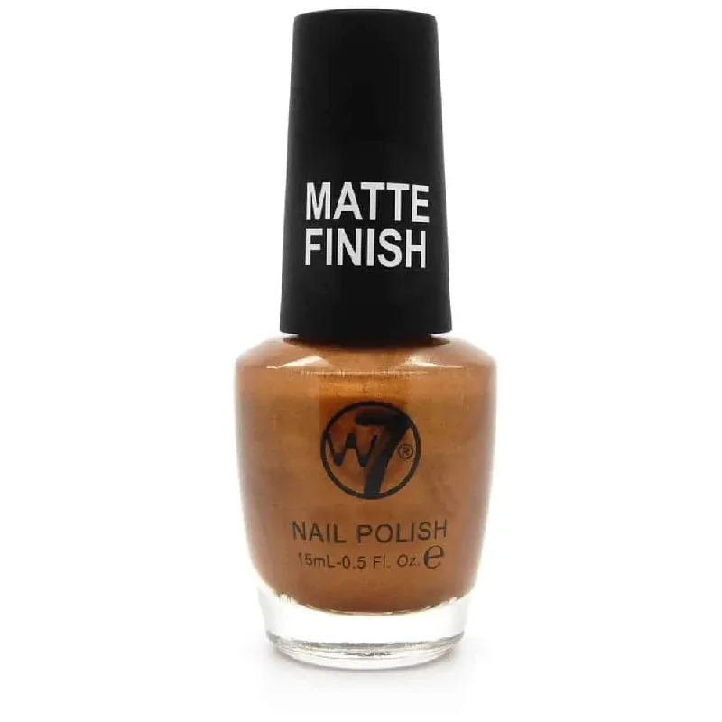 W7 Nail Polish NP132 Matte Gold 15ml